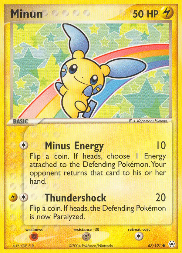 Minun 67/101 Pokémon EX Hidden Legends