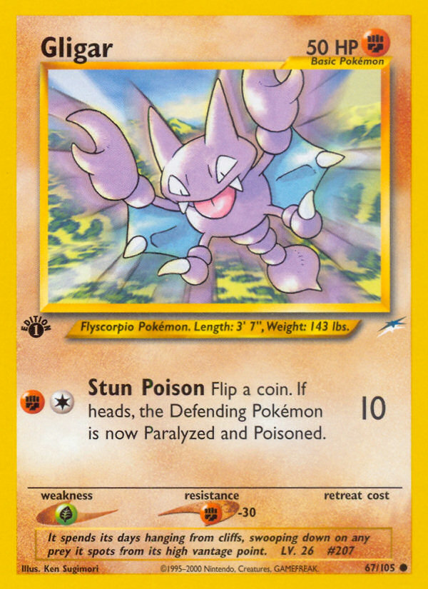 Gligar 67/105 — Pokémon Neo Destiny