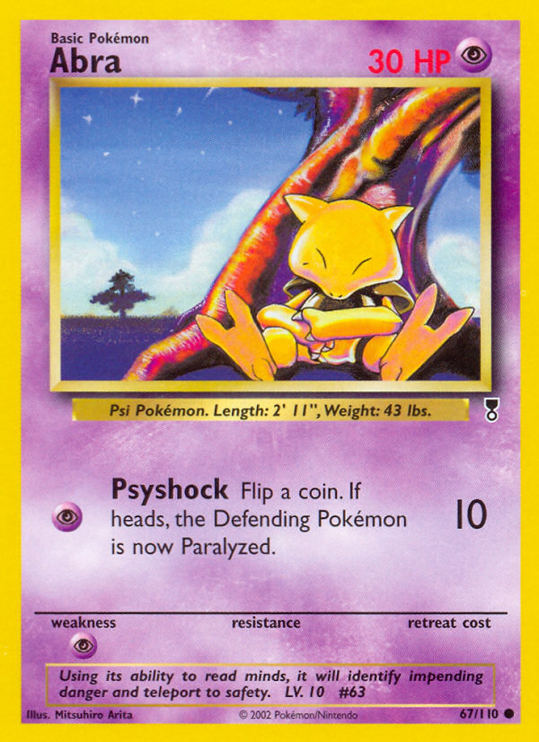 Abra 67/110 — Pokémon Legendary Collection