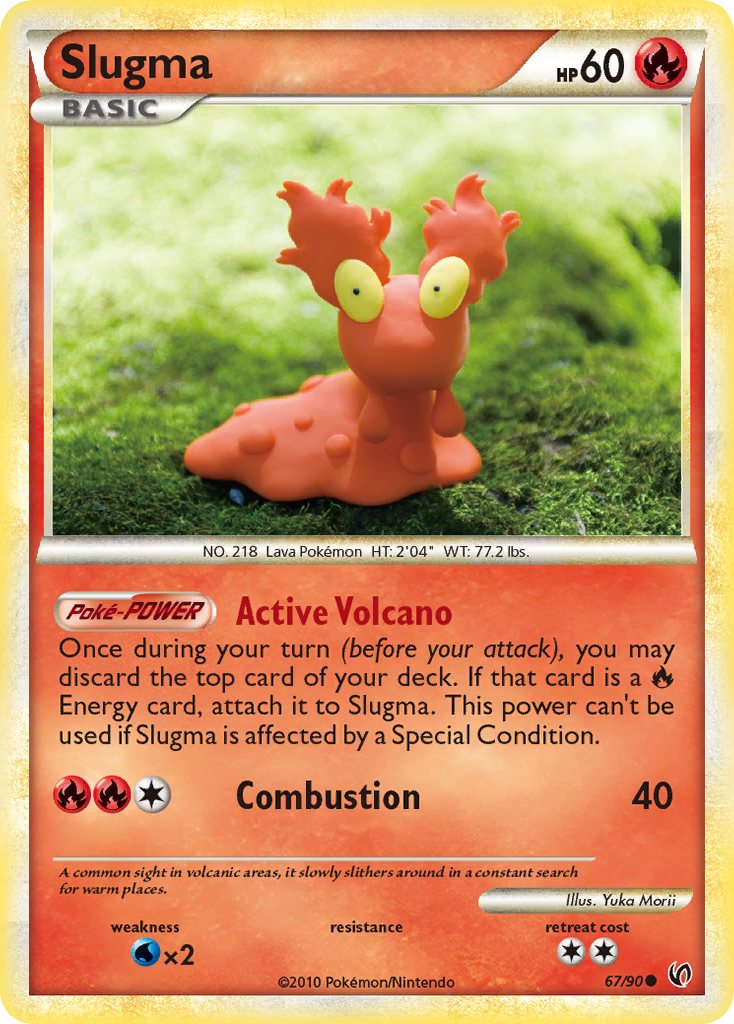 Slugma 67/90 Pokémon Undaunted (2010) English card — catalogue reference