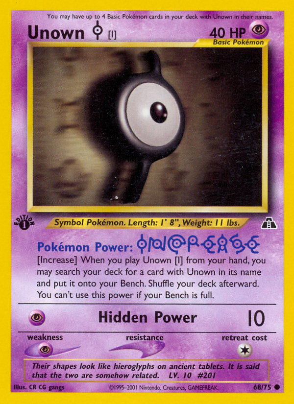 Unown [I] 68/75 — Pokémon Neo Discovery
