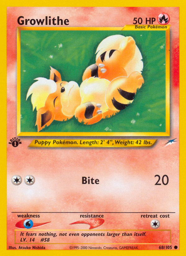 Growlithe 68/105 — Pokémon Neo Destiny