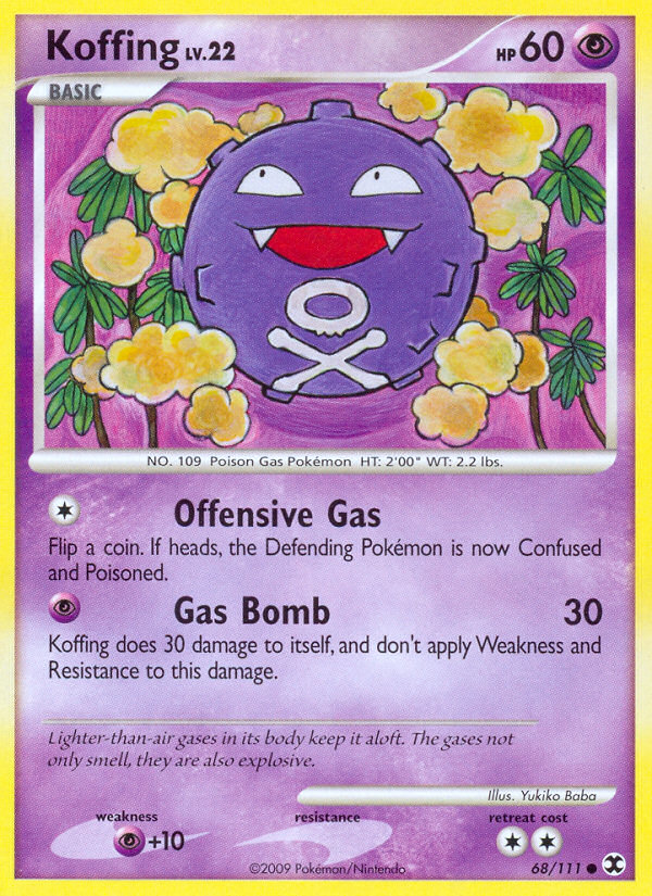 Koffing 68/111 Pokémon Rising Rivals (2009) English card — catalogue reference