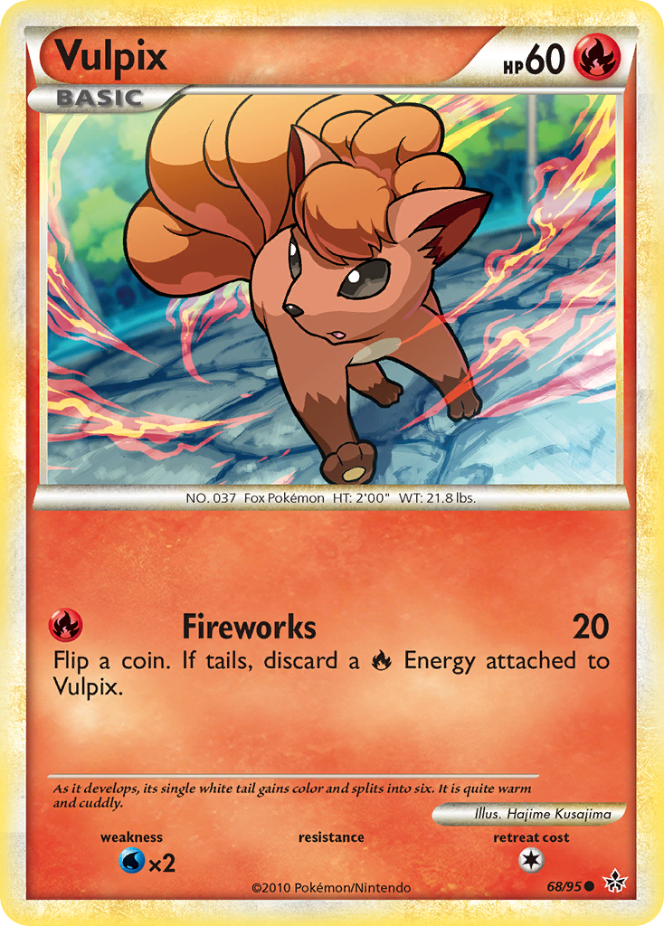 Vulpix 68/95 Pokémon Unleashed (2010) English card — catalogue reference