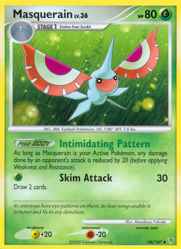 Masquerain 68/147 Pokémon Supreme Victors (2009) English card — catalogue reference