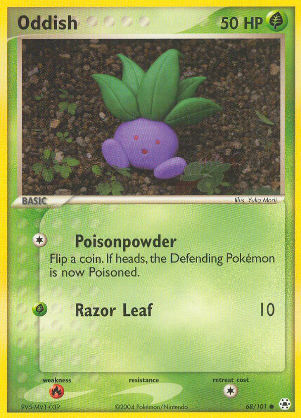Oddish 68/101 Pokémon EX Hidden Legends