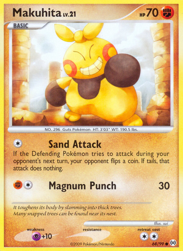 Makuhita 68/99 Pokémon Arceus (2009) English card — catalogue reference