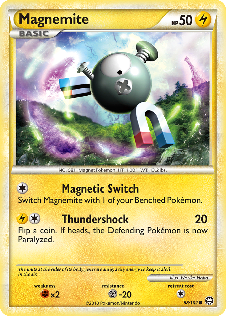 Magnemite 68/102 Pokémon Triumphant (2010) English card — catalogue reference