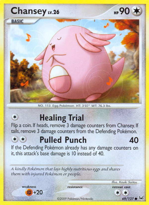 Chansey 69/127 Pokémon Platinum (2009) English card — catalogue reference