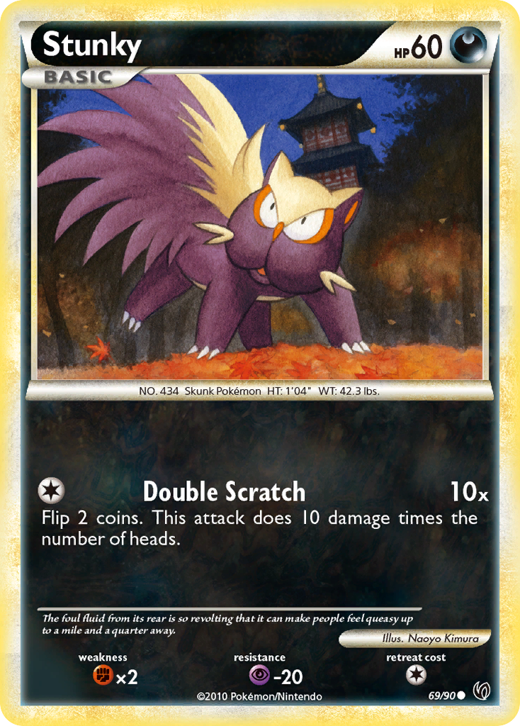 Stunky 69/90 Pokémon Undaunted (2010) English card — catalogue reference