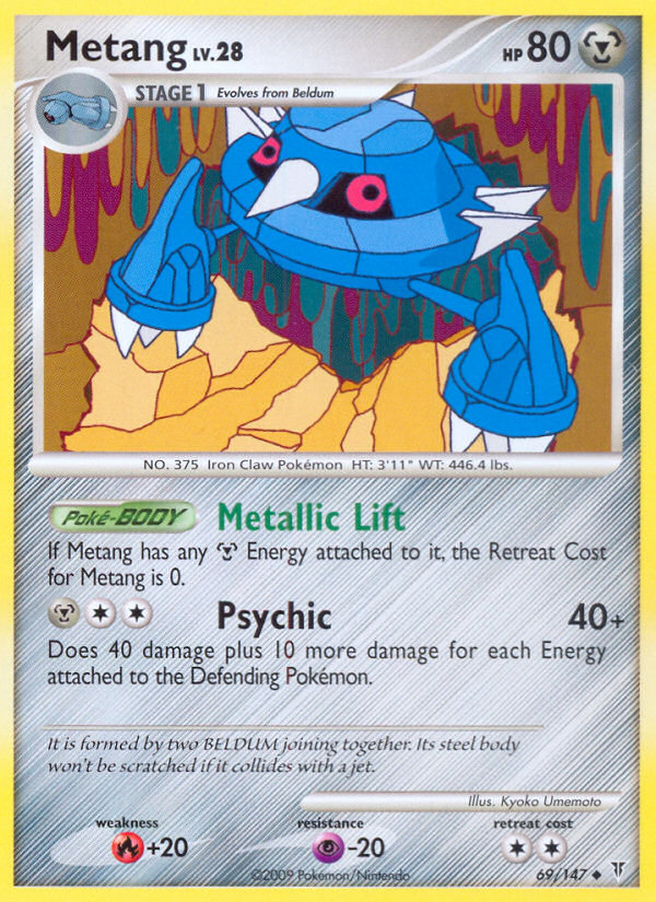 Metang 69/147 Pokémon Supreme Victors (2009) English card — catalogue reference