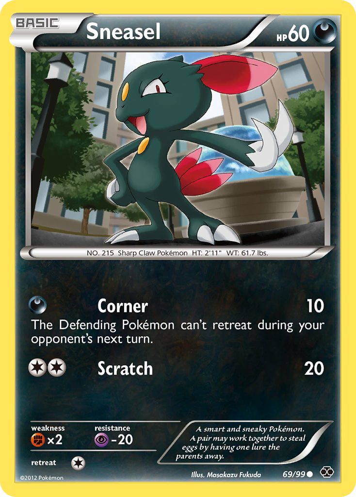 Sneasel 69/99 Pokémon Next Destinies (2012) English card — catalogue reference