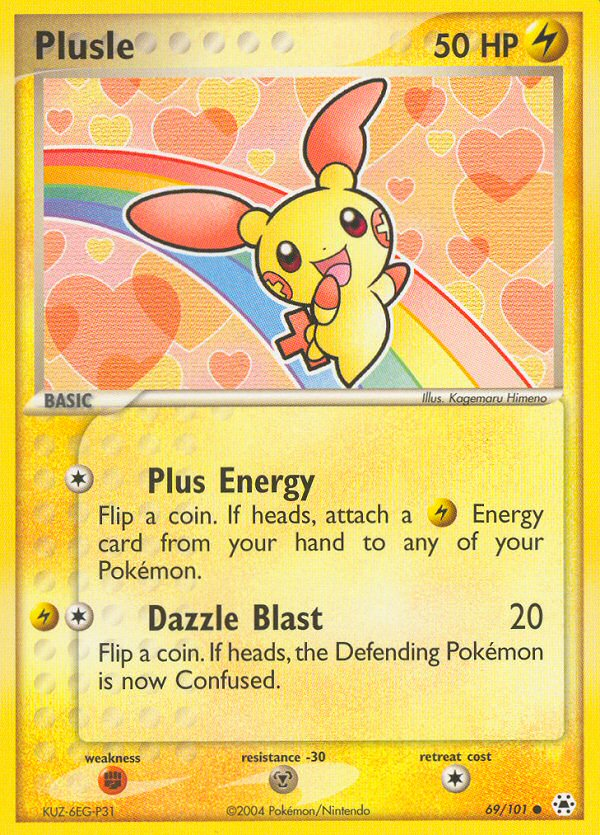 Plusle 69/101 Pokémon EX Hidden Legends