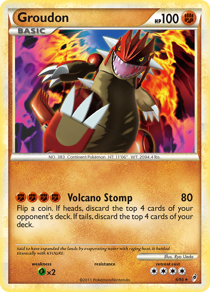 Groudon 6/95 Pokémon Call of Legends (2011) English card — catalogue reference