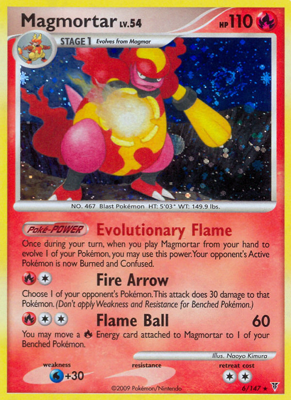 Magmortar 6/147 Pokémon Supreme Victors (2009) English card — catalogue reference