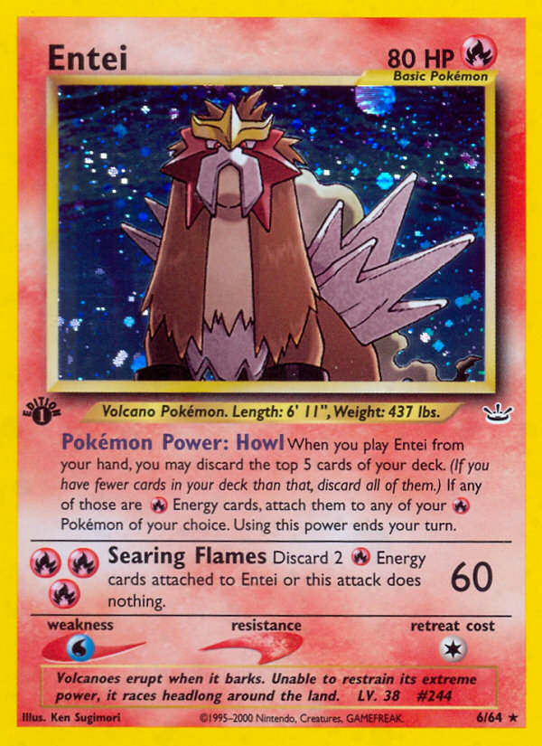 Entei 6/64 — Pokémon Neo Revelation