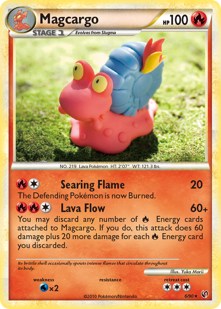 Magcargo 6/90 Pokémon Undaunted (2010) English card — catalogue reference