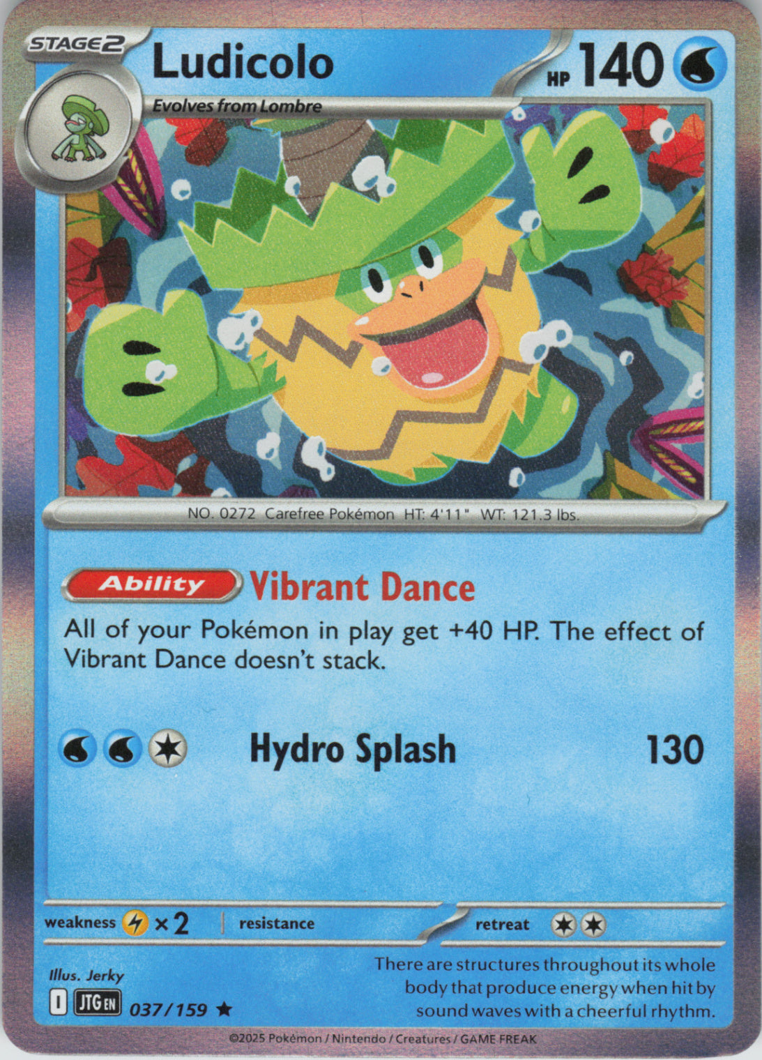 Ludicolo Rare SV09: Journey Together 037/159 MP (Back)