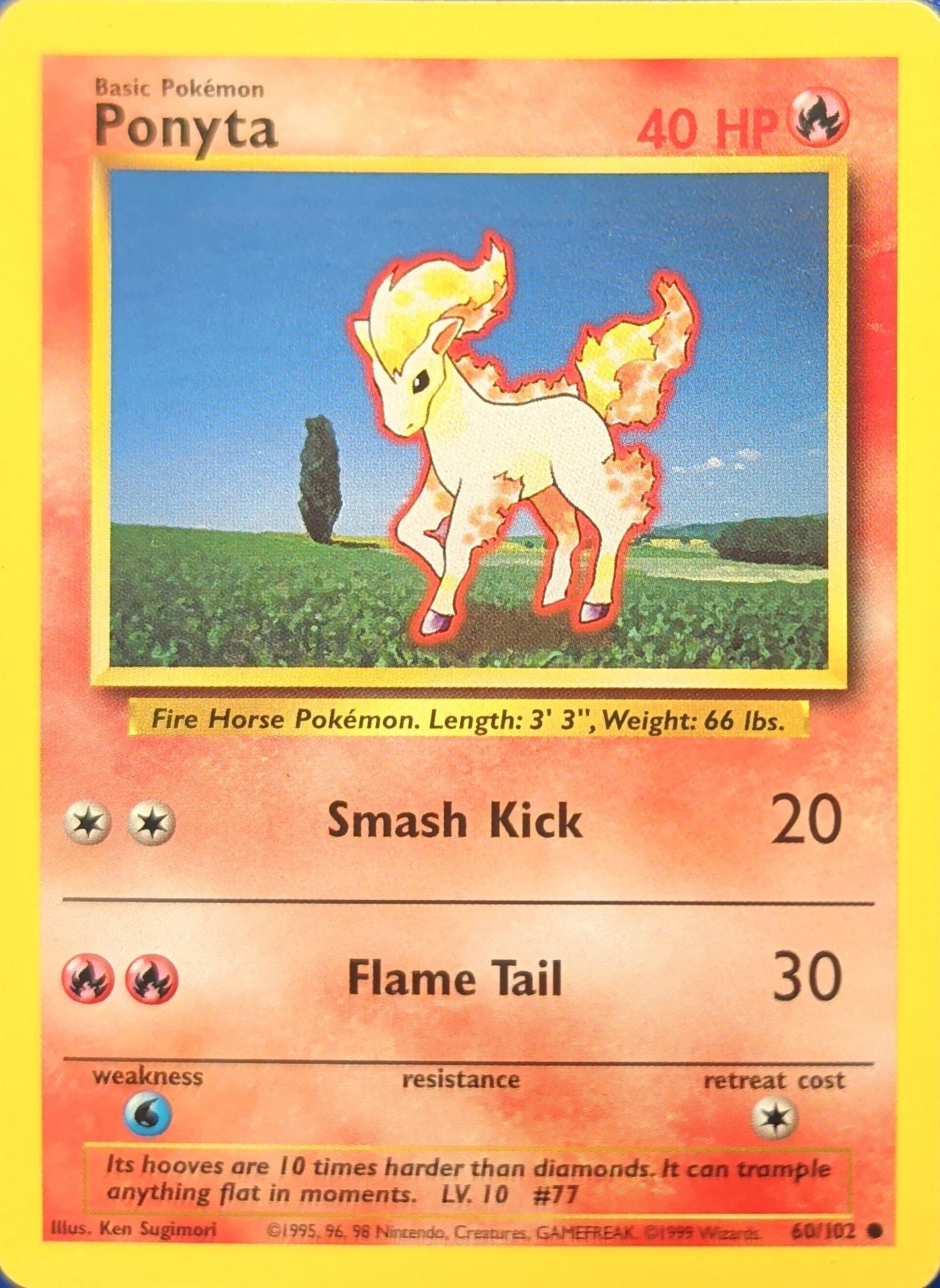 Ponyta Common Base Set (Shadowless) 060/102 MP