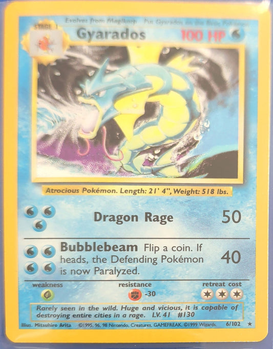 Gyarados Holo Rare Base Set 006/102 MP