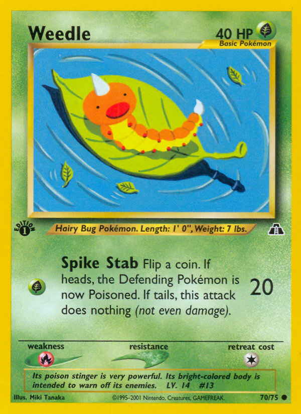 Weedle 70/75 — Pokémon Neo Discovery