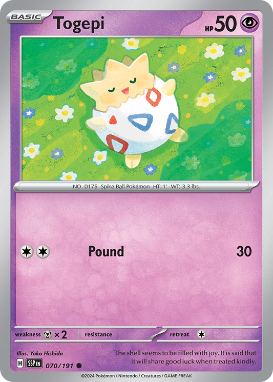 Pokemon Togepi Surging Sparks 070/191