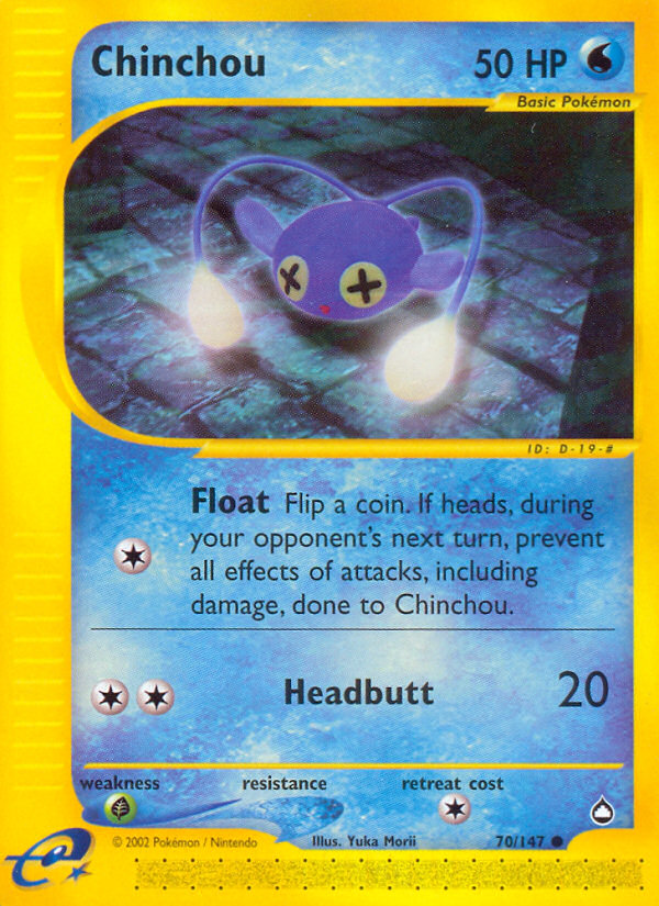 Chinchou 70/147 — Pokémon Aquapolis