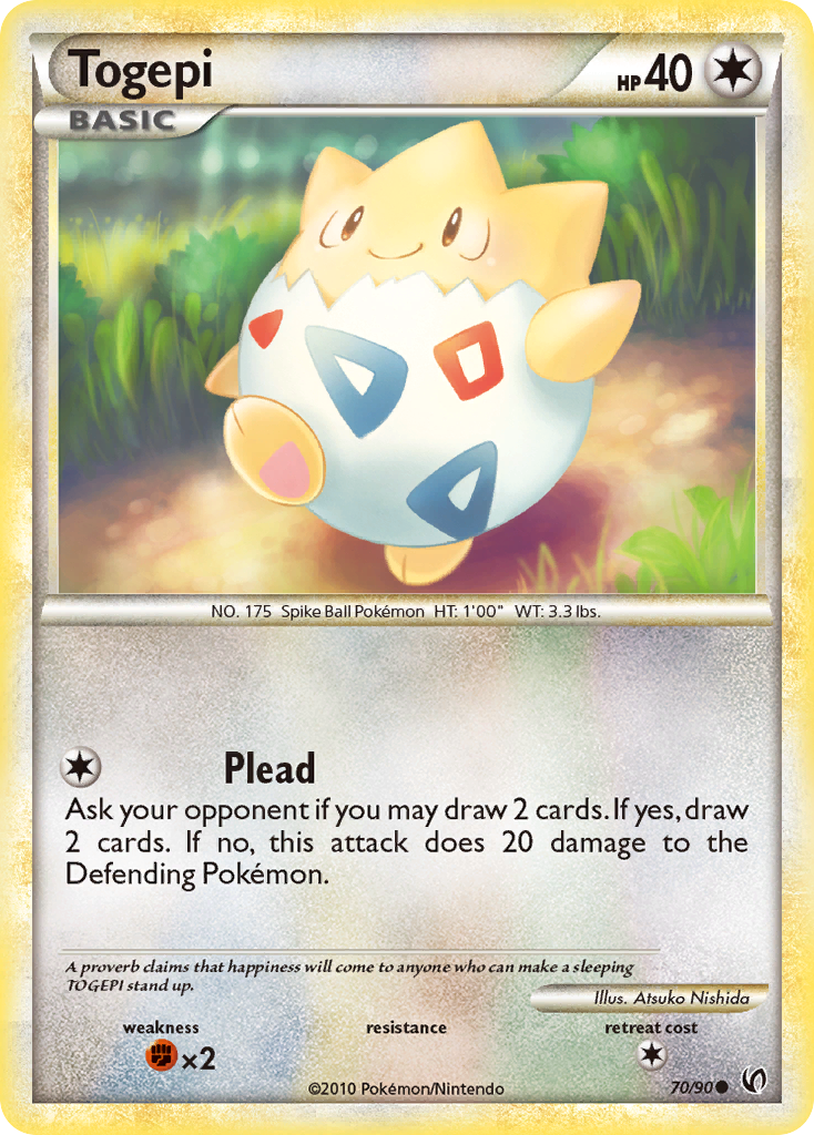Togepi 70/90 Pokémon Undaunted (2010) English card — catalogue reference