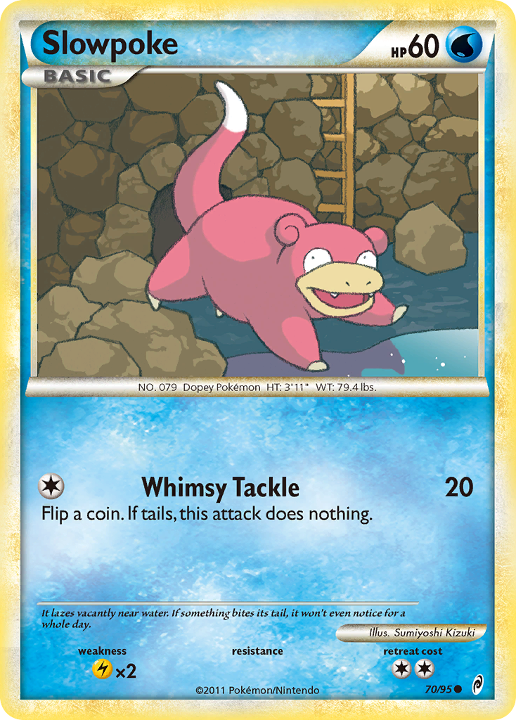 Slowpoke 70/95 Pokémon Call of Legends (2011) English card — catalogue reference