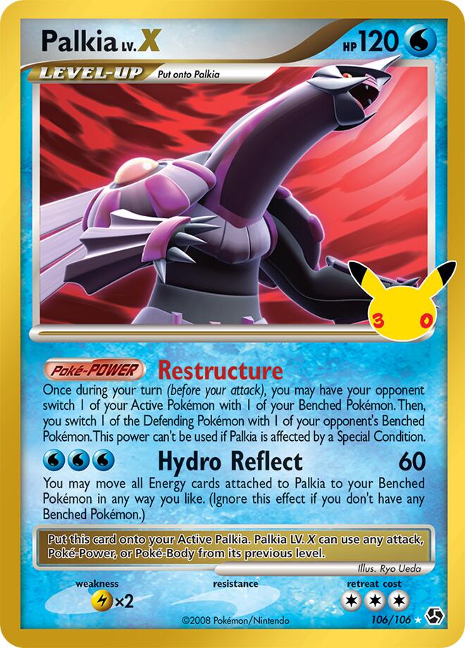 Palkia LV.X 106/106 — Pokémon 30th Celebration Classic Collection catalogue reference