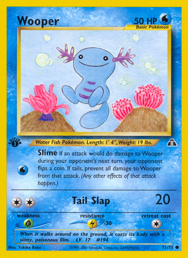 Wooper 71/75 — Pokémon Neo Discovery