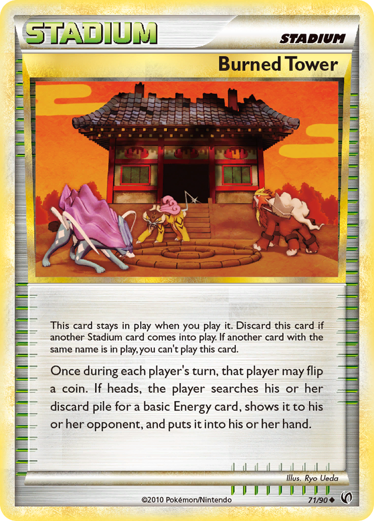 Burned Tower 71/90 Pokémon Undaunted (2010) English card — catalogue reference