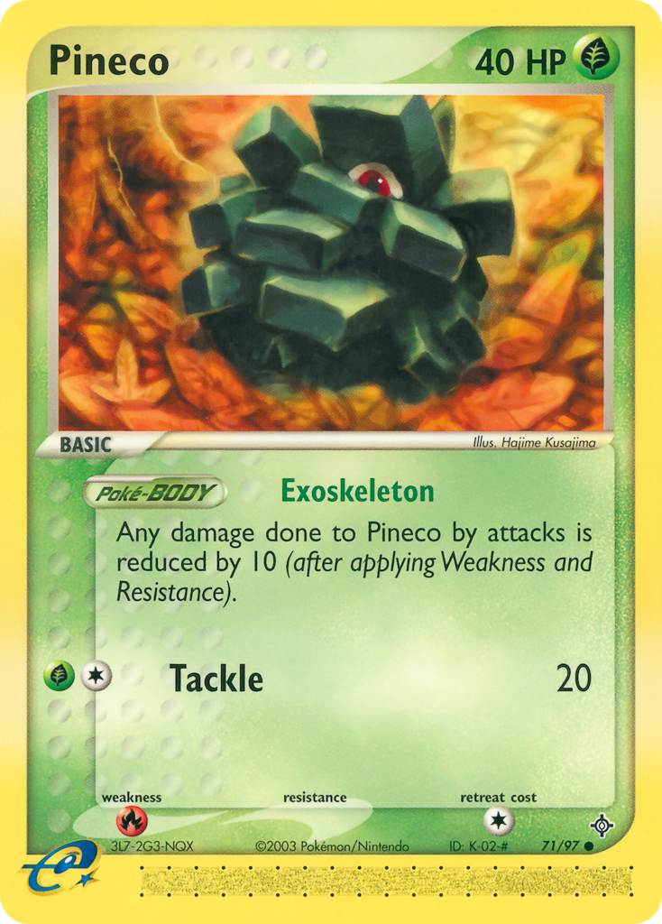 Pineco 71/97 — Pokémon EX Dragon