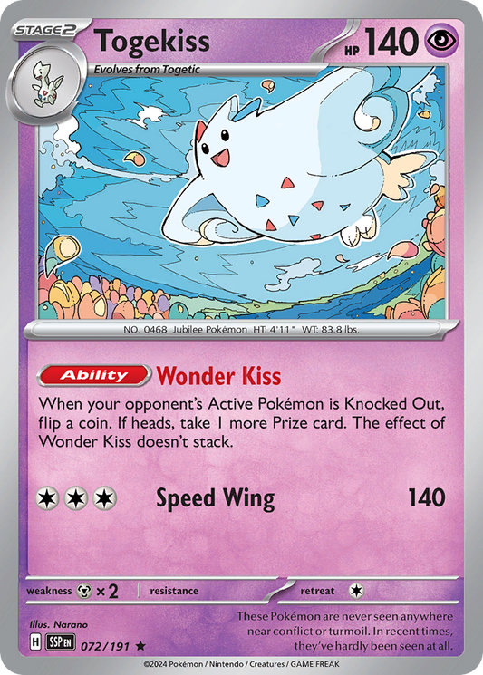 Pokemon Togekiss Surging Sparks 072/191