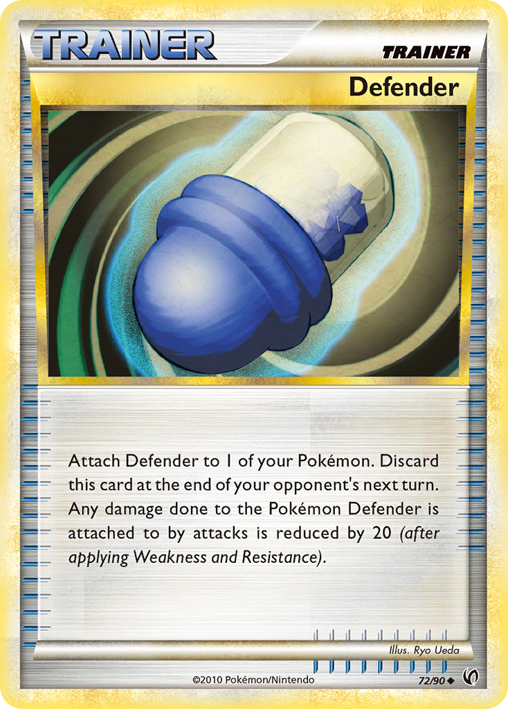 Defender 72/90 Pokémon Undaunted (2010) English card — catalogue reference
