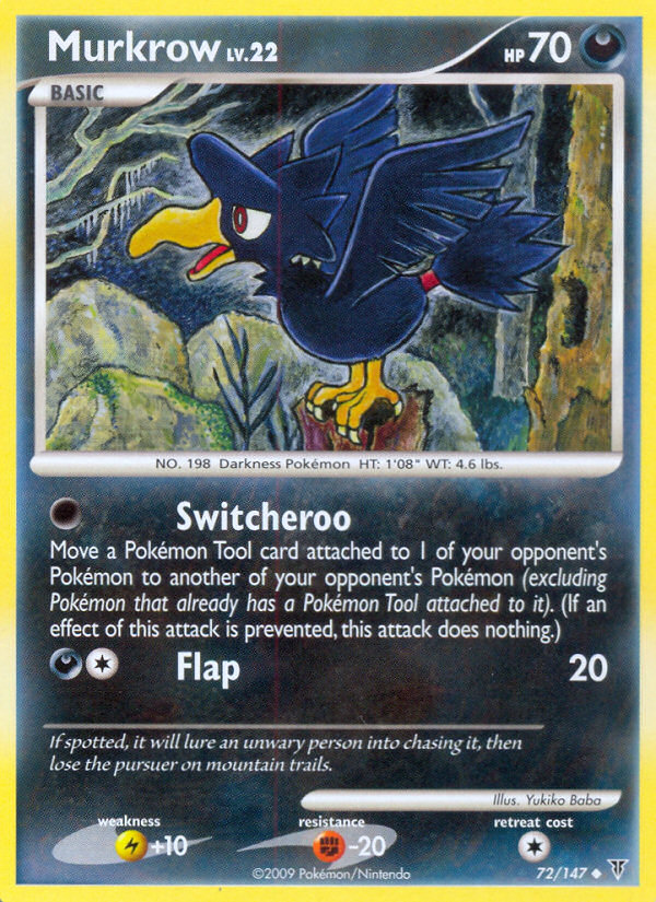 Murkrow 72/147 Pokémon Supreme Victors (2009) English card — catalogue reference