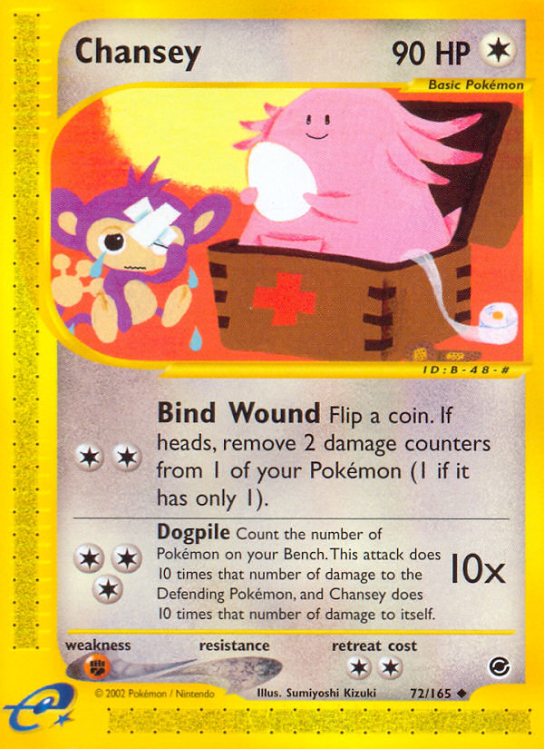 Chansey 72/165 — Pokémon Expedition Base Set