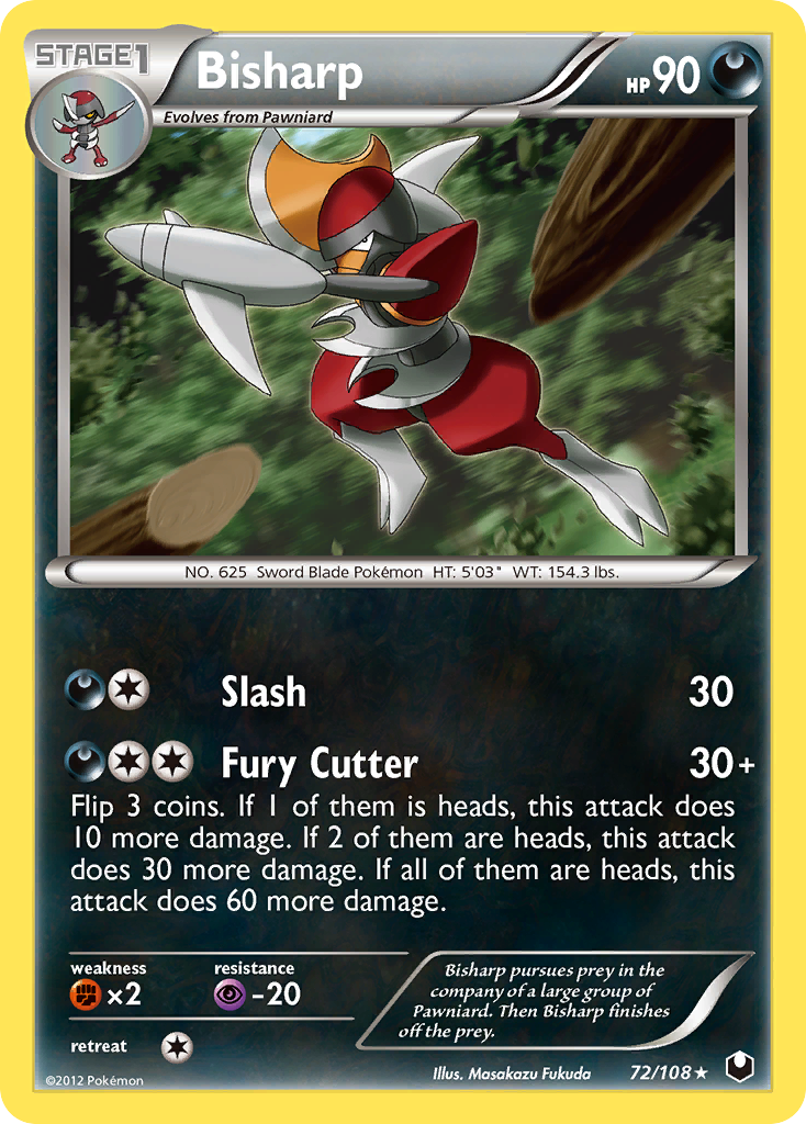 Bisharp 72/108 Pokémon Dark Explorers (2012) English card — catalogue reference