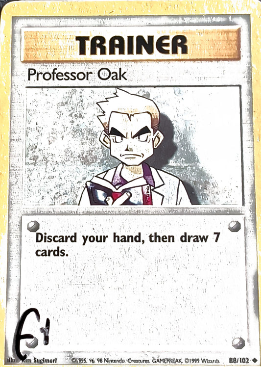 Professor Oak Uncommon Base Set 088/102 MP