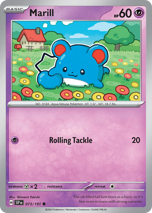 Pokemon Marill Surging Sparks 073/191