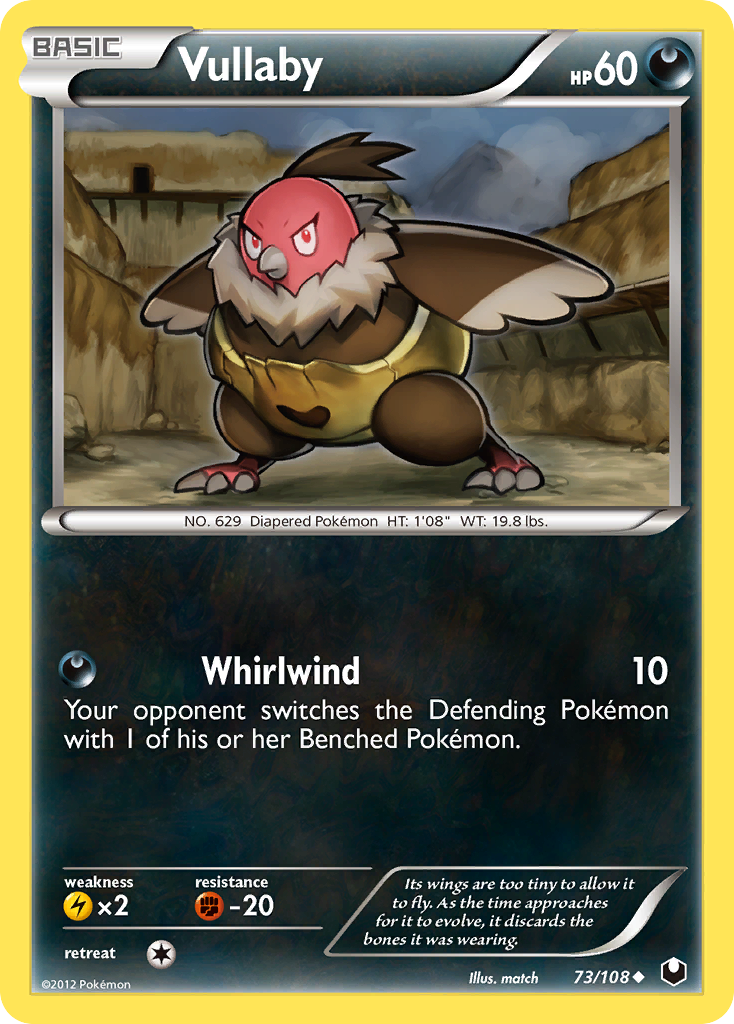 Vullaby 73/108 Pokémon Dark Explorers (2012) English card — catalogue reference