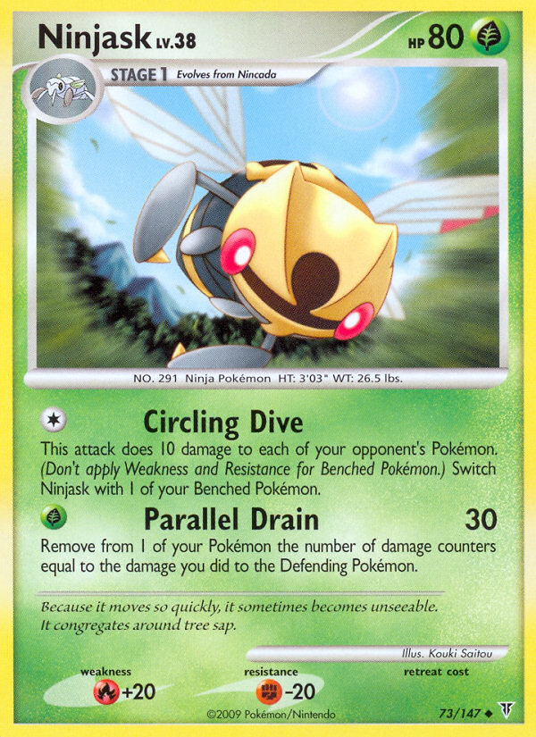 Ninjask 73/147 Pokémon Supreme Victors (2009) English card — catalogue reference