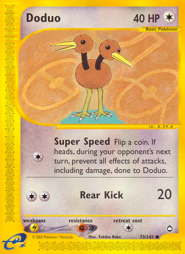 Doduo 73/147 — Pokémon Aquapolis