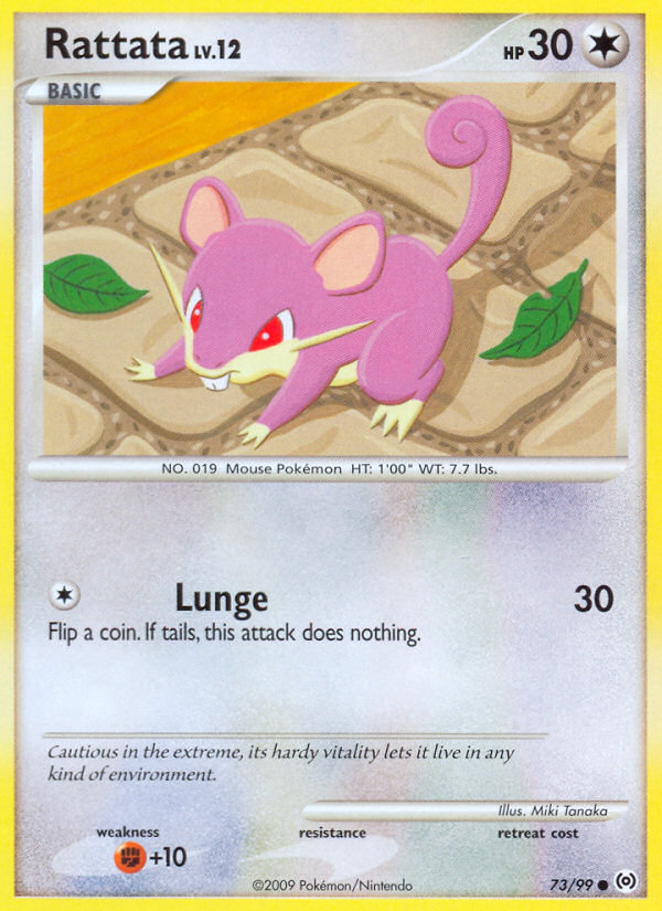 Rattata 73/99 Pokémon Arceus (2009) English card — catalogue reference