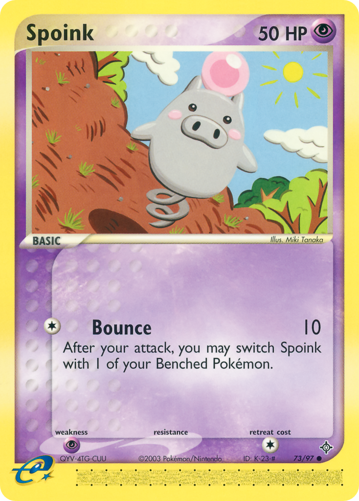 Spoink 73/97 — Pokémon EX Dragon