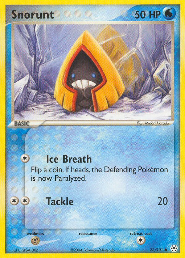 Snorunt 73/101 Pokémon EX Hidden Legends