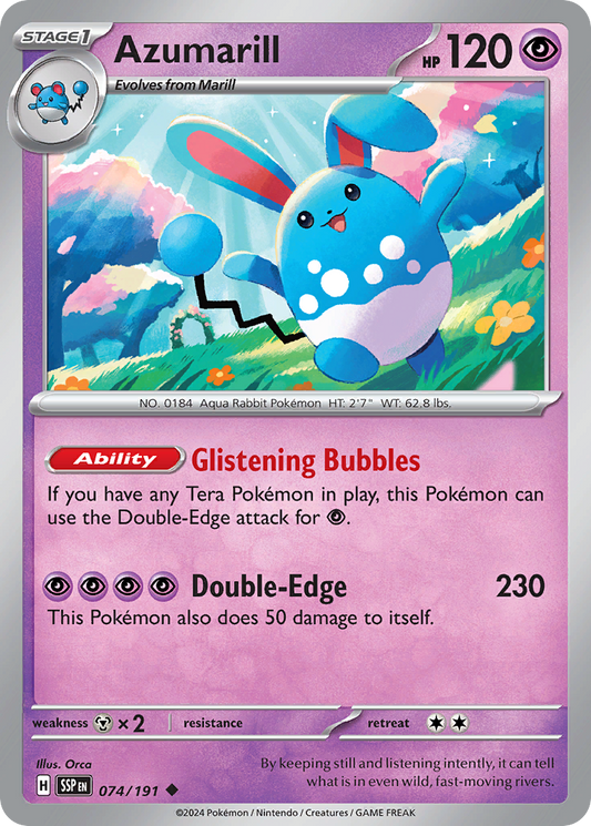 Pokemon Azumarill Surging Sparks 074/191