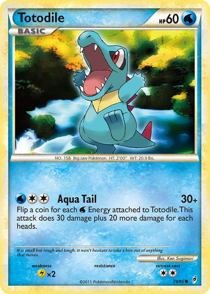 Totodile 74/95 Pokémon Call of Legends (2011) English card — catalogue reference