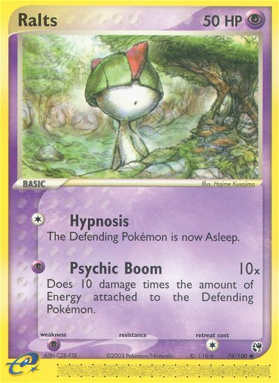 Ralts 74/100 — Pokémon EX Sandstorm