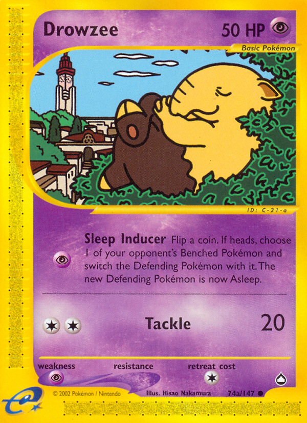 Drowzee 74/147 — Pokémon Aquapolis